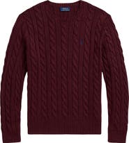 Polo Ralph Lauren Cable Knit Cotton Crewneck Sweater