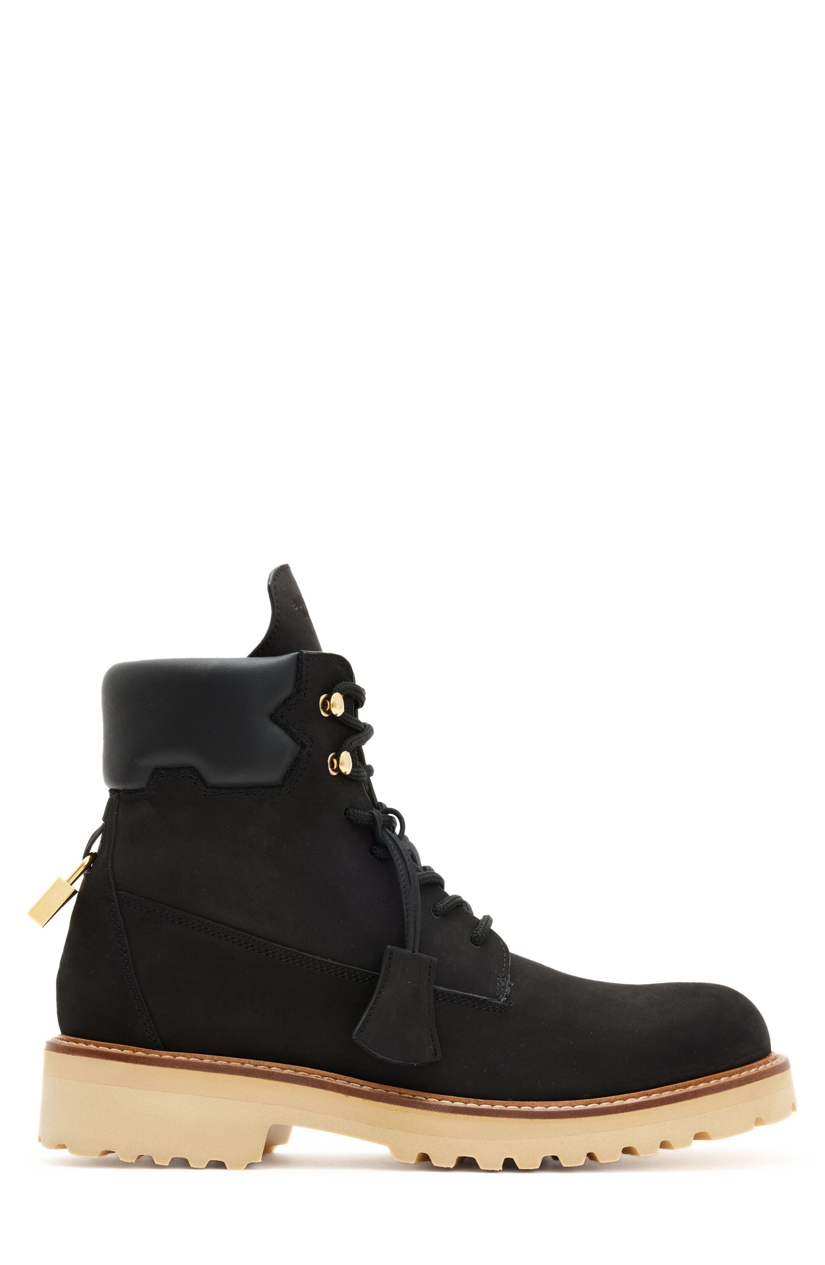 Buscemi Site Lug Sole Work Boot, Alternate, color, 