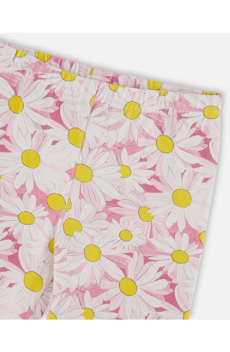 Deux par Deux Jersey Daisies Capri Leggings, Alternate, color, Pink Printed Daisies