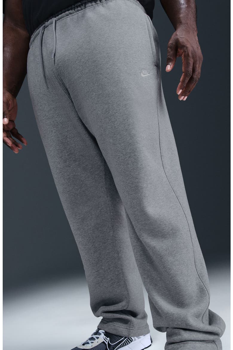 Club Open Hem Fleece Pants, Alternate, color, DARK GREY HEATHER