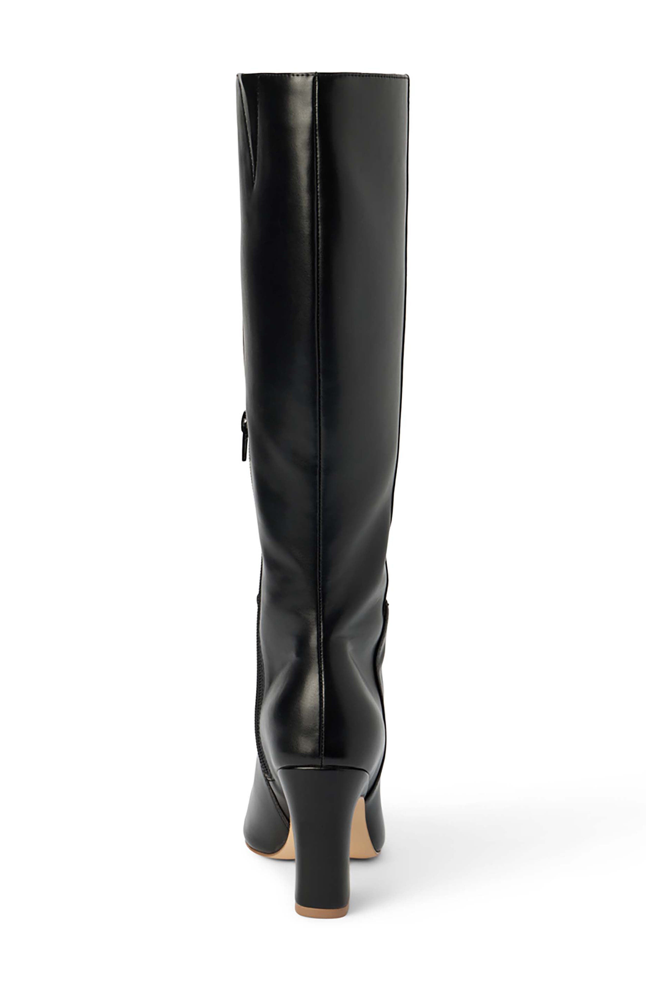 Coconuts by Matisse Willow Pointed Toe Knee High Boot, Alternate, color, Black Synthetic
