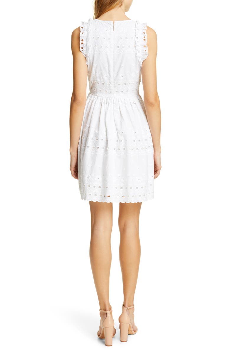 Kate Spade New York eyelet fit & flare dress, Alternate, color, 
