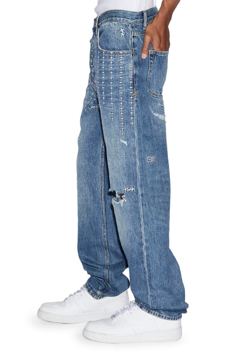 Anti K Ekstatik Straight Leg Jeans, Alternate, color, DENIM