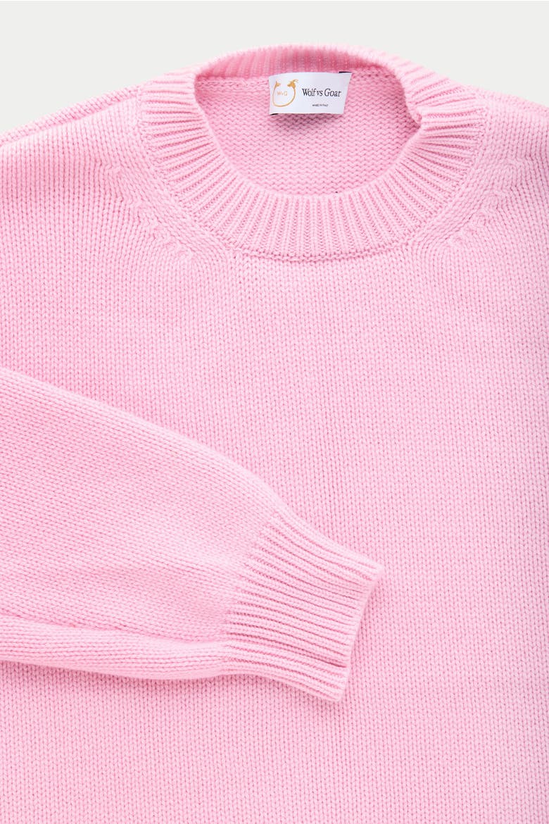 Cashmere Crewneck Sweater, Alternate, color, Rosa