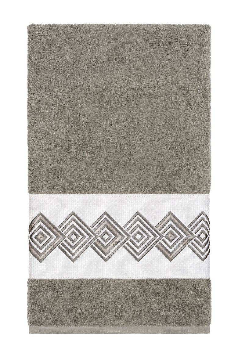 Noah Embellished Bath Towel - Dark Grey, Main, color, DARK GREY