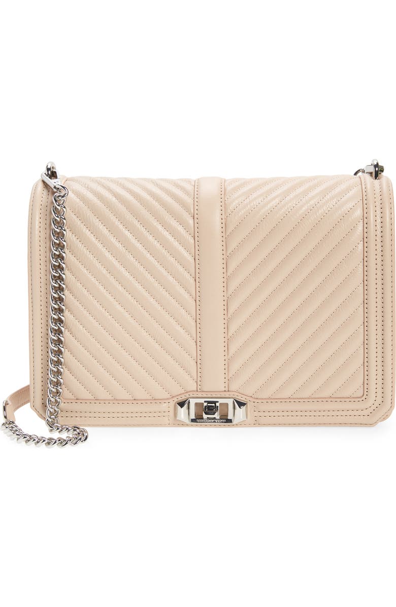 Rebecca Minkoff Jumbo Love Chevron Quilted Crossbody, Main, color,