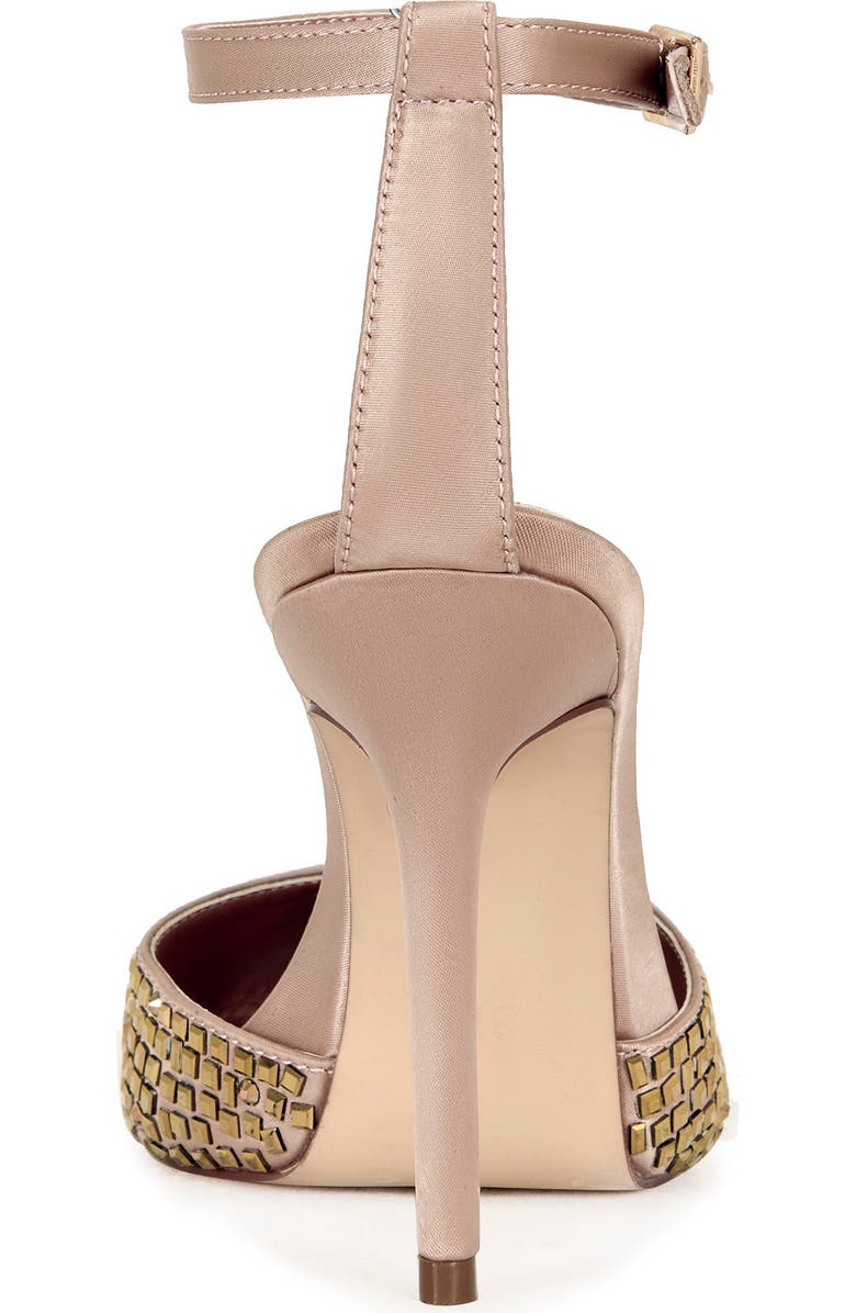 AZALEA WANG Waraia Ankle Strap Pointed Toe Pump, Alternate, color, Brown