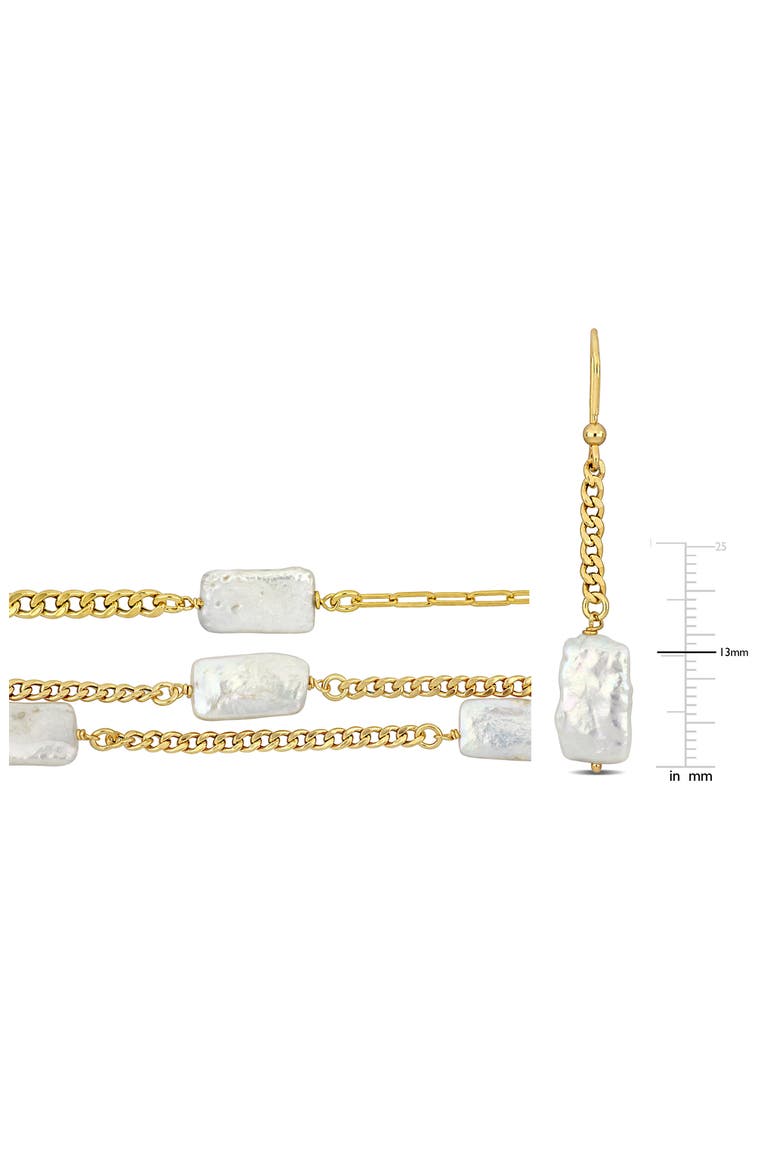 Cultured Pearl Earrings, Bracelet & Necklace Set, Alternate, color, WHITE