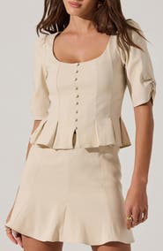 ASTR the Label Pleat Detail Fitted Top