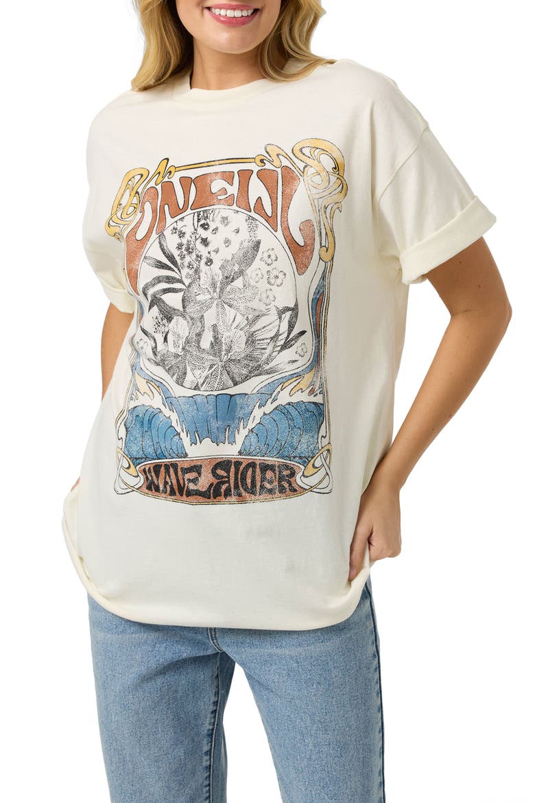 Wave Rider Oversized Graphic T-Shirt, Alternate, color, TOFU