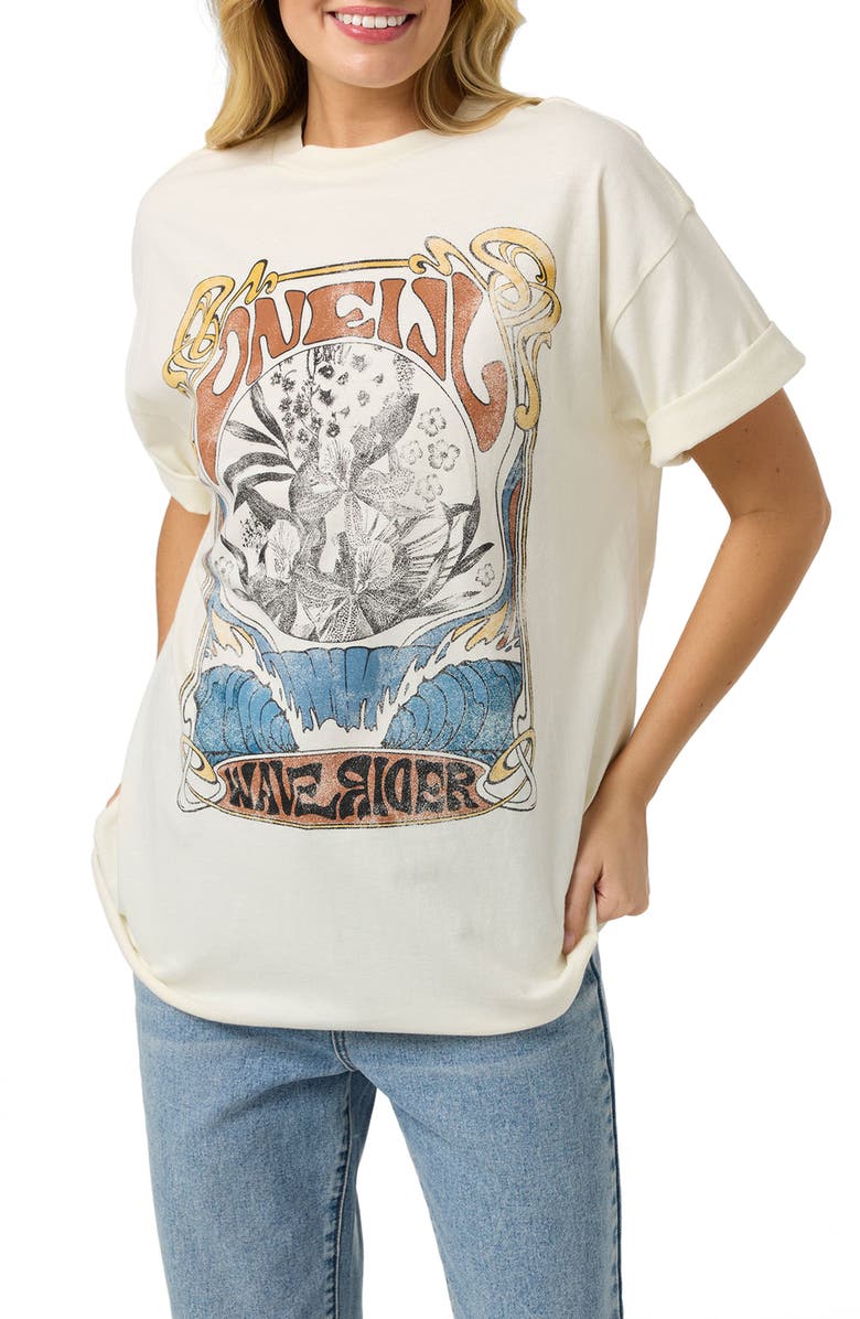 O'Neill Wave Rider Oversized Graphic T-Shirt, Alternate, color, Tofu