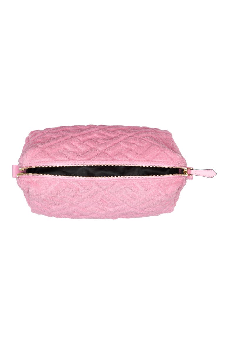 Tess Trapezoid Cosmetics Case, Alternate, color, PINK