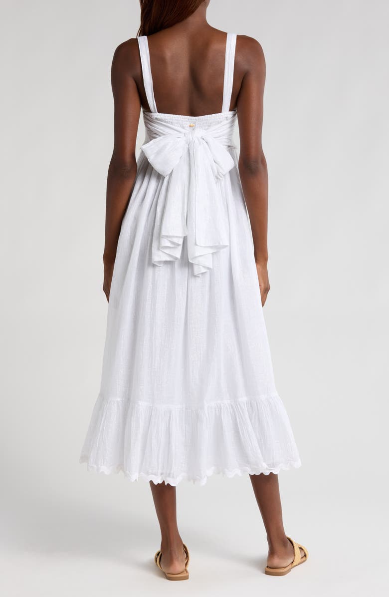 PQ SWIM Emery Shimmer Cover-Up Midi Dress, Alternate, color, White