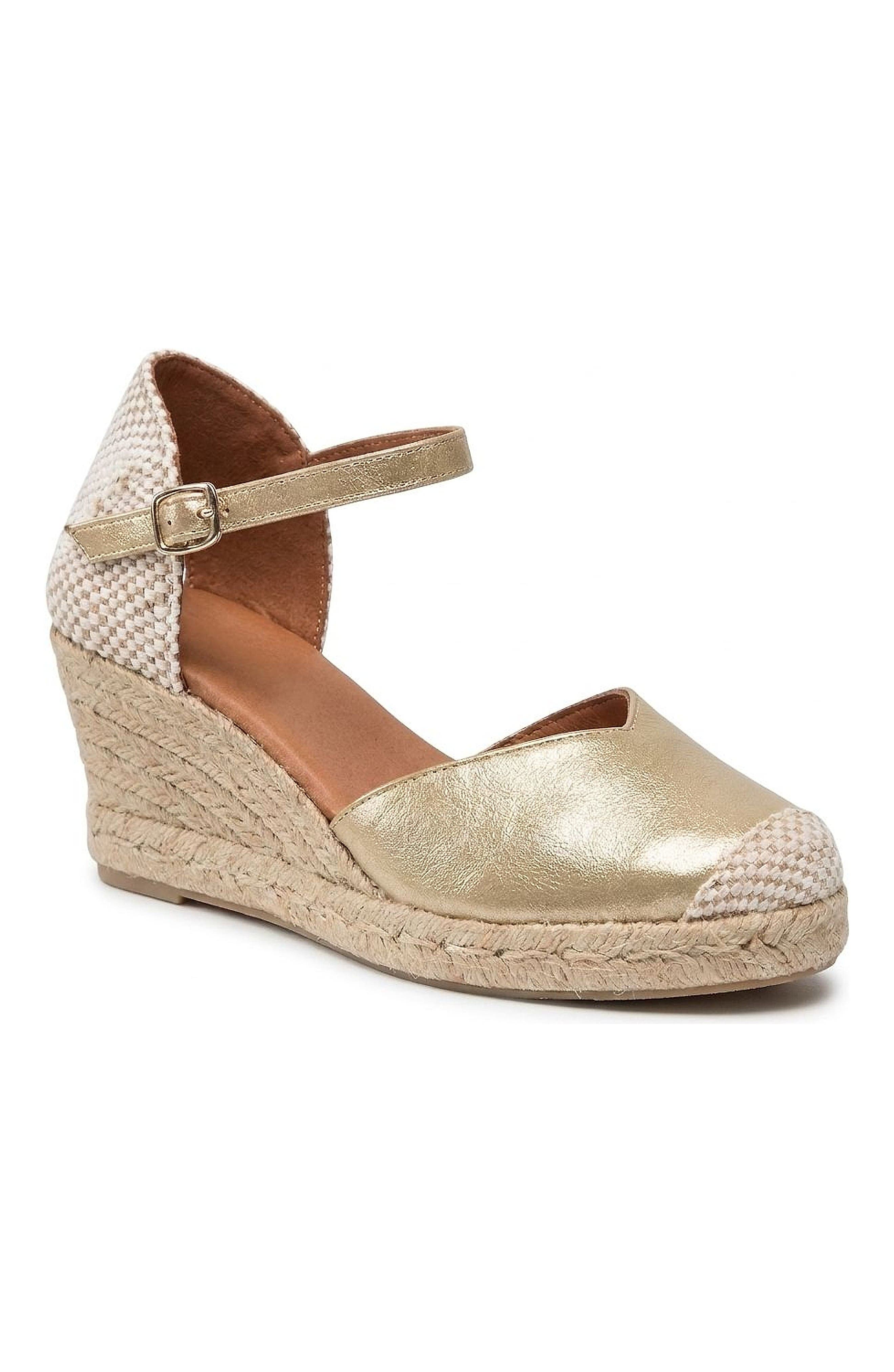 Jimena Mid Strap Espadrille Sandal, Main, color, Bronze