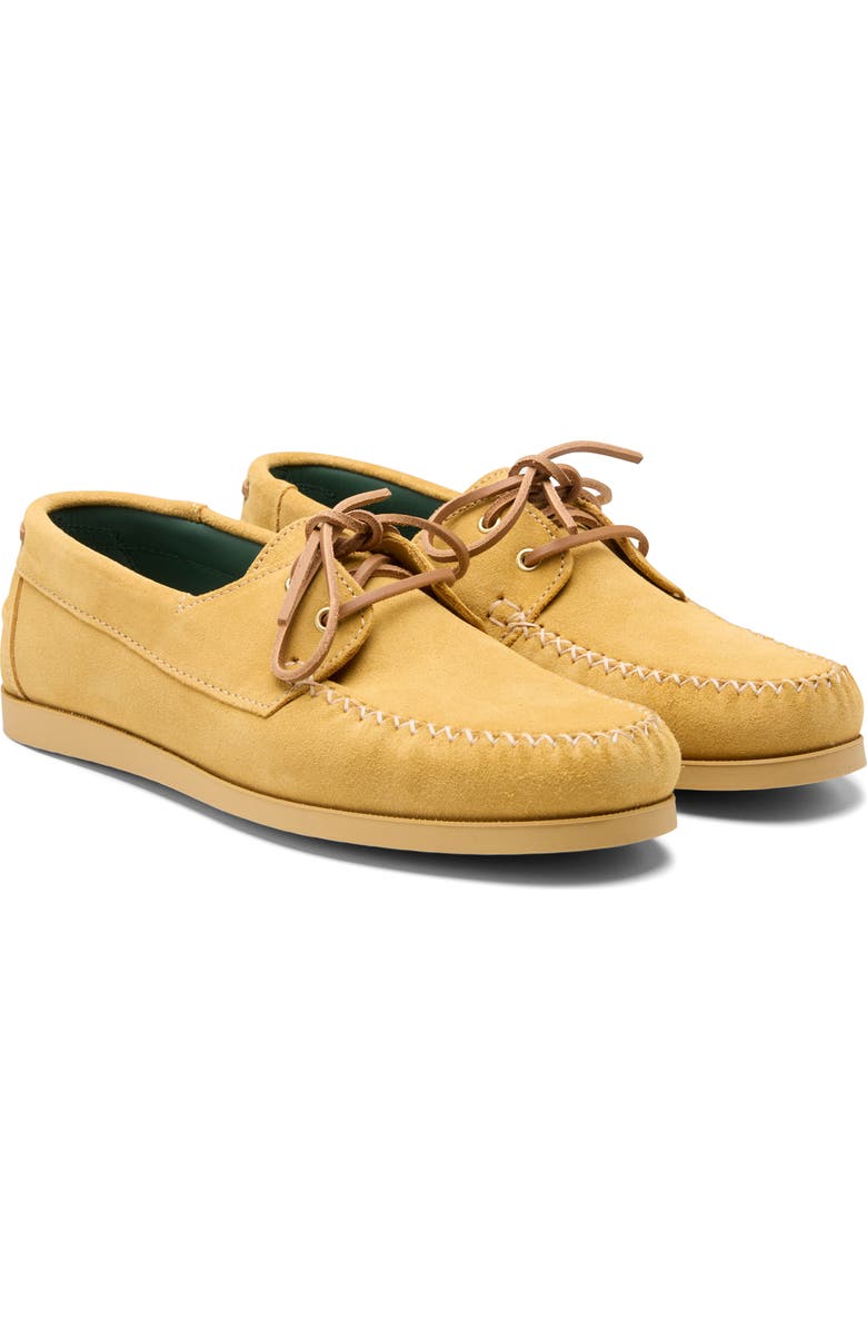 VINNY'S Boatman Boat Shoe, Main, color, Sand Suede