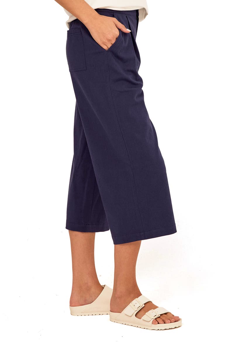 Mikki Pleated Stretch Twill Crop Pants, Alternate, color, STARGAZER