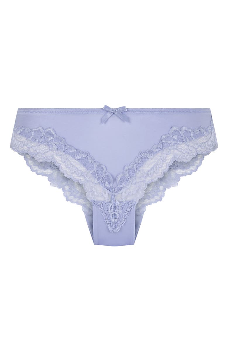 Hunkemöller Lace & Shine Brazilian Panties, Alternate, color, Baby Lavender