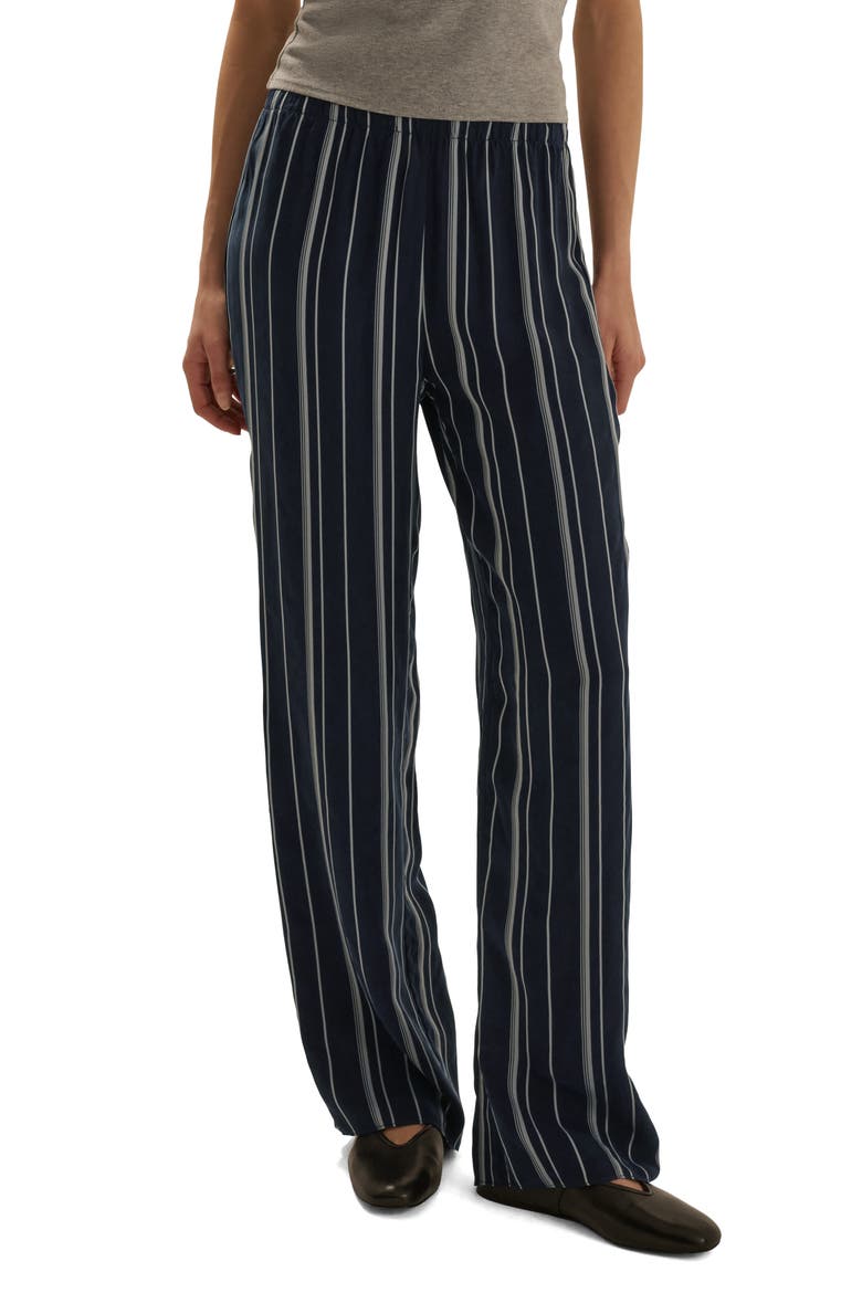 The Everything Striped Wide Leg Pants, Main, color, MIDNIGHT GREY STRI