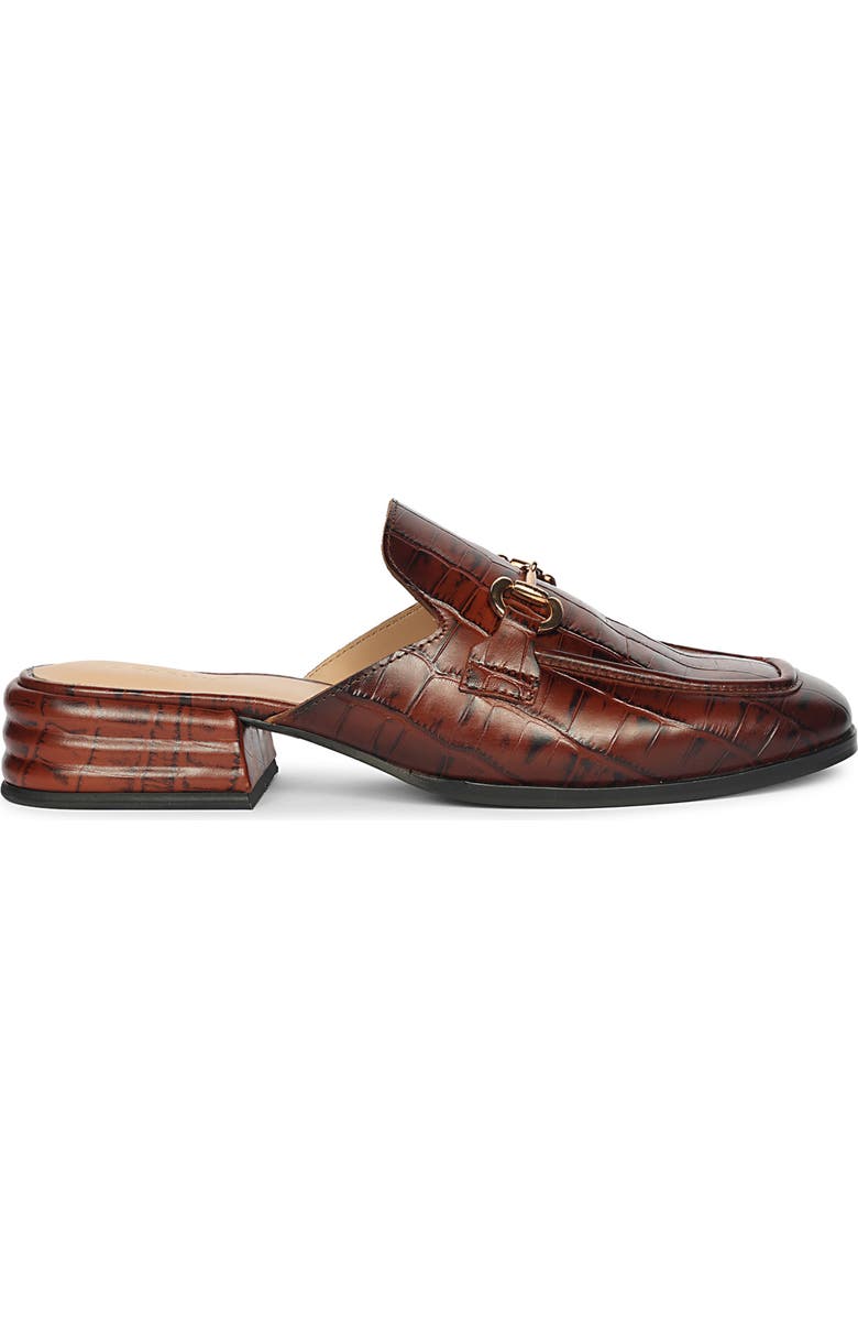SAINT G Savannah Croc Embossed Mule, Alternate, color, Chocolate