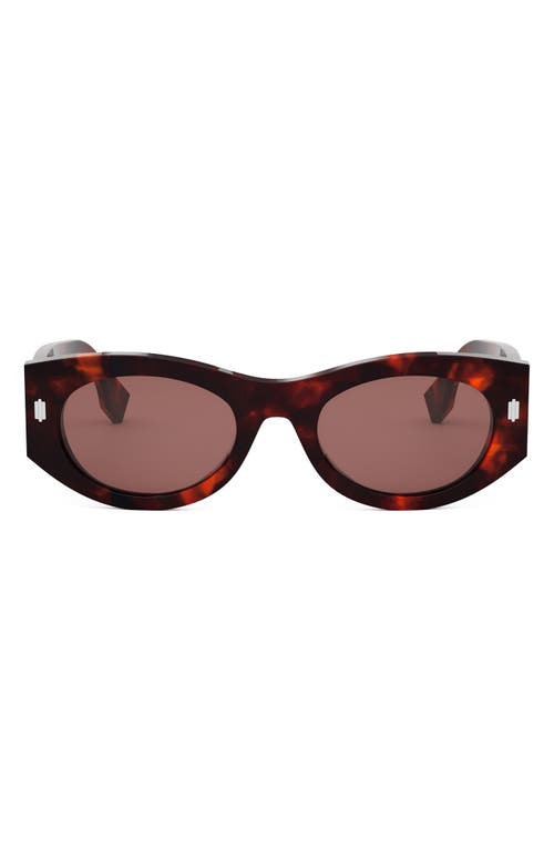 Fendi ' Roma 52mm Oval Sunglasses