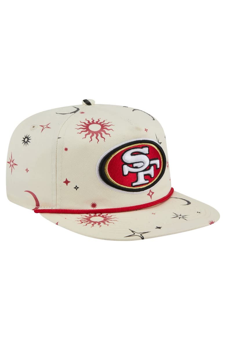 Men's New Era Cream San Francisco 49ers Celestial Golfer Adjustable Hat, Alternate, color, Cream