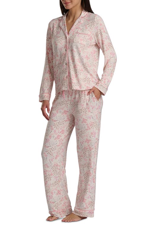Splendid Print Long Sleeve Pajamas In Multi