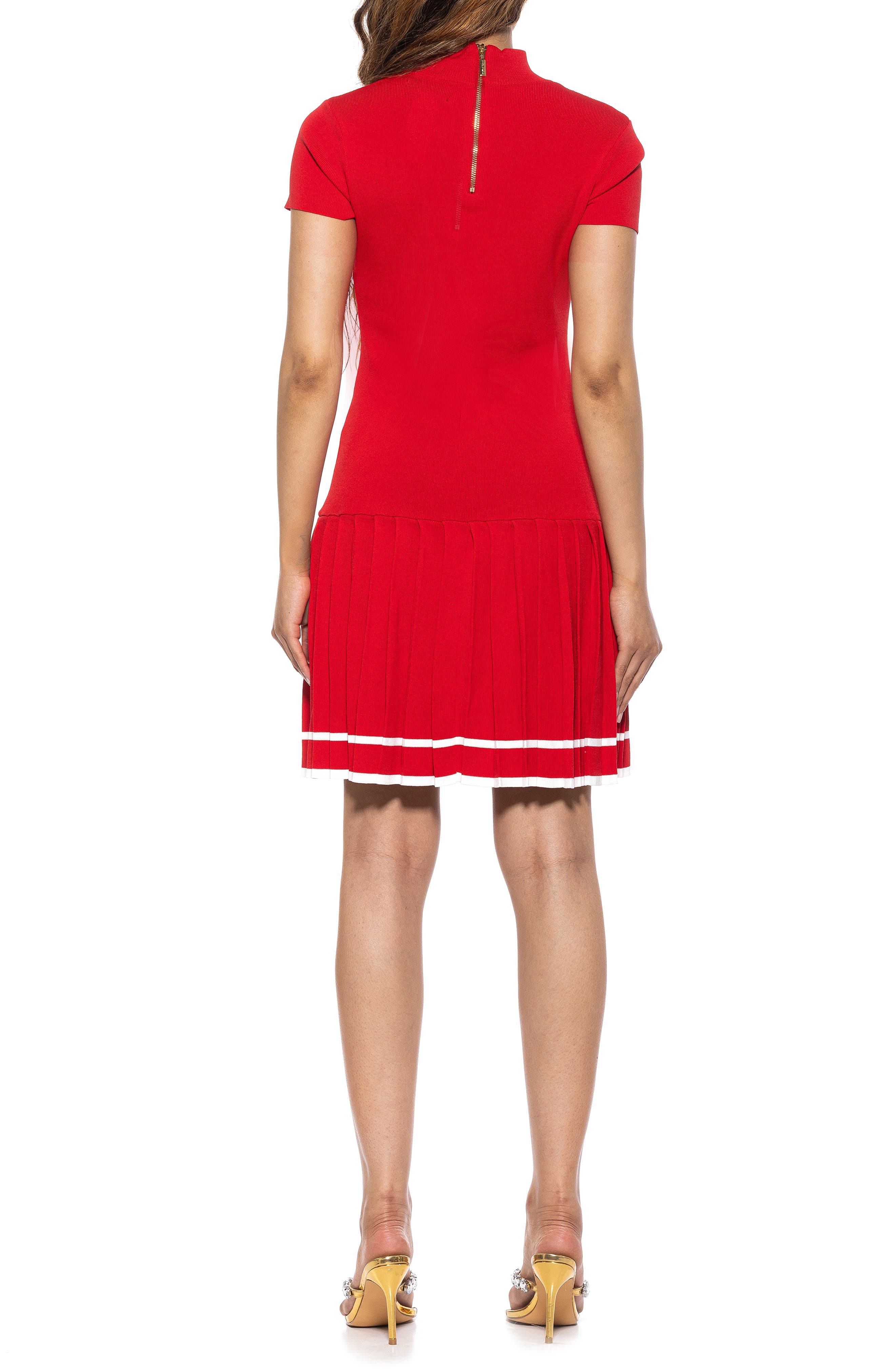 Devika Pleated Knit Dress - image 2