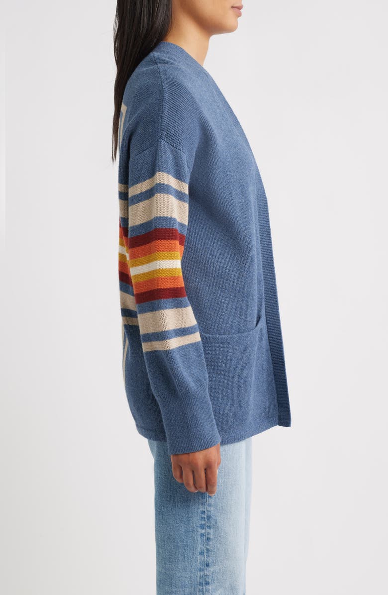 Pendleton Sierra Springs Open Front Cardigan, Alternate, color, Dusty Blue Heather