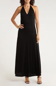 GO COUTURE Halter Maxi Dress