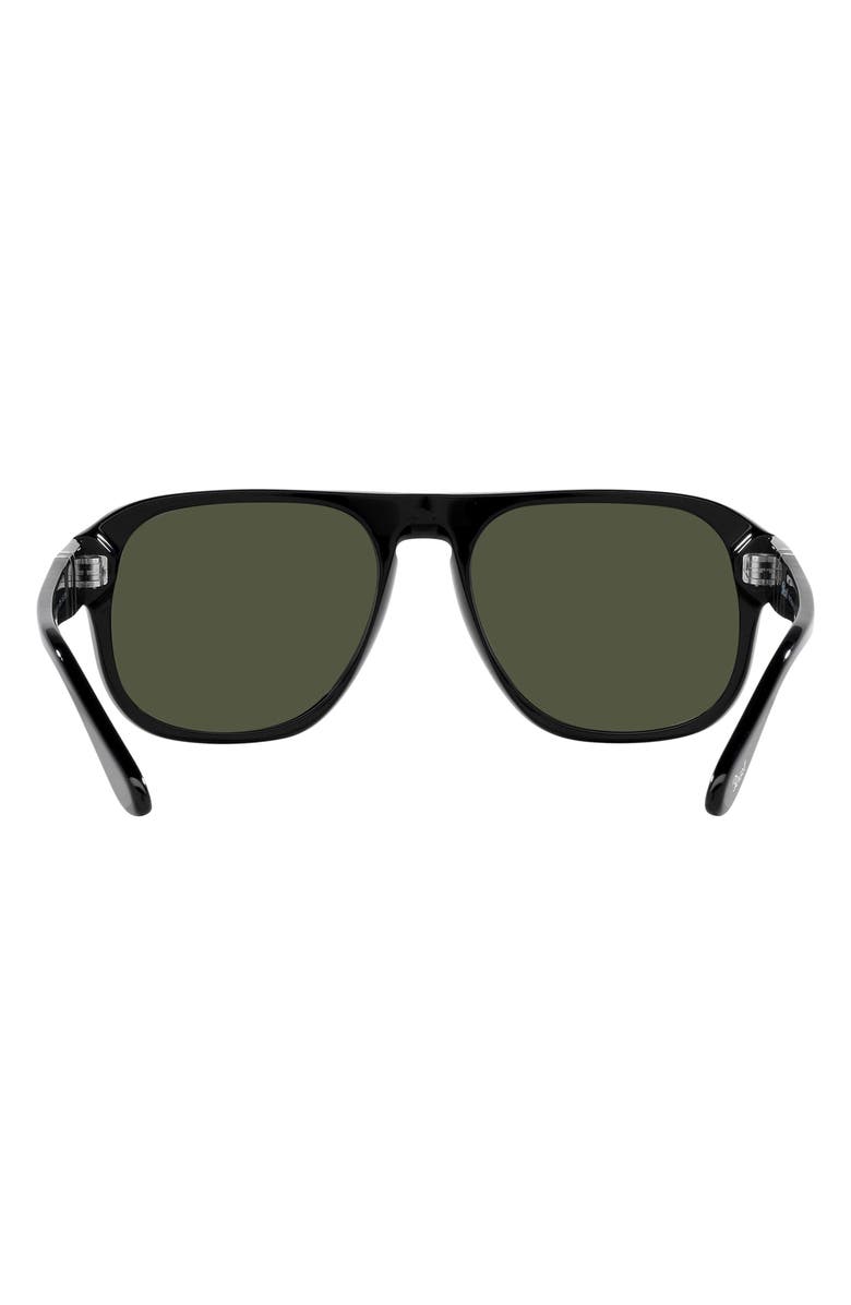 Persol 57mm Pillow Sunglasses, Alternate, color, Black
