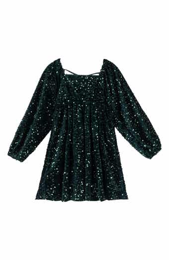 Kids' Sequin Velvet Minidress