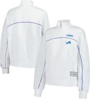 New Era Women's New Era White Detroit Lions Functional Fandom Quarter-Zip Sweatshirt