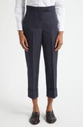 Thom Browne Fit 1 Pinstripe Backstrap Virgin Wool Blend Pants