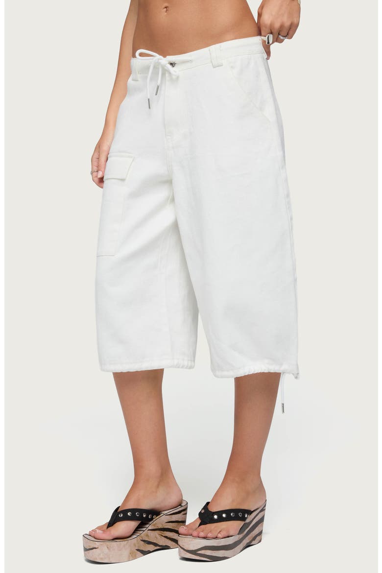 Cargo Bermuda Shorts, Alternate, color, WHITE