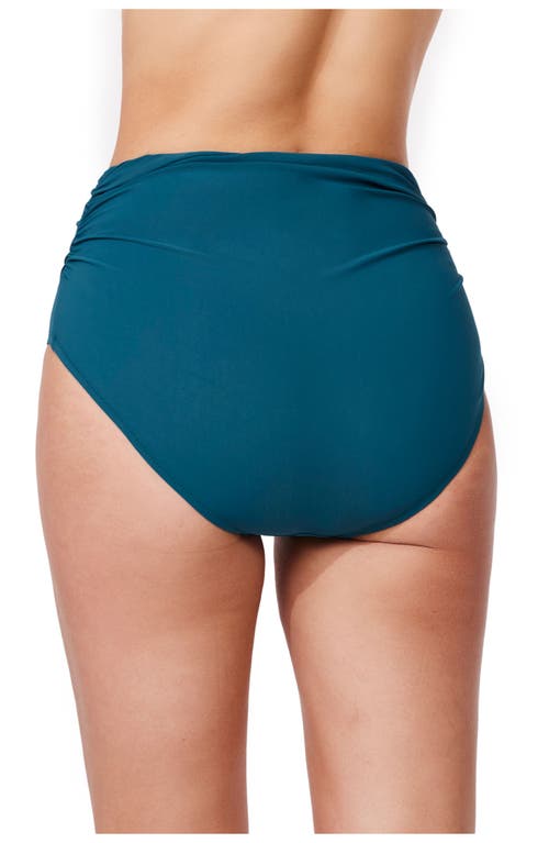 Profile By Gottex Tutti Frutti Shirred High Waist Swim Bottom In Blue