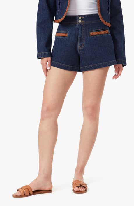 Habitual Braided High Waist Denim Shorts