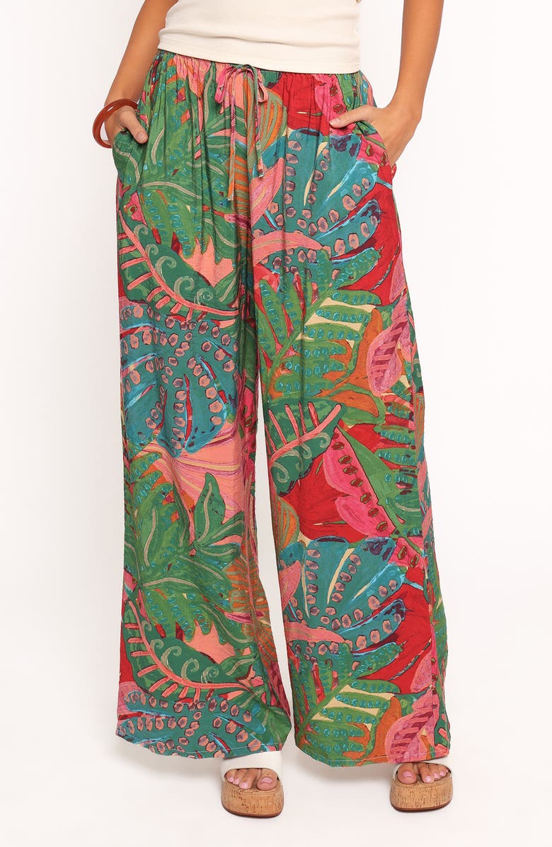 Petal & Pup Charly Wide Leg Pants, Main, color, Calypso Coral