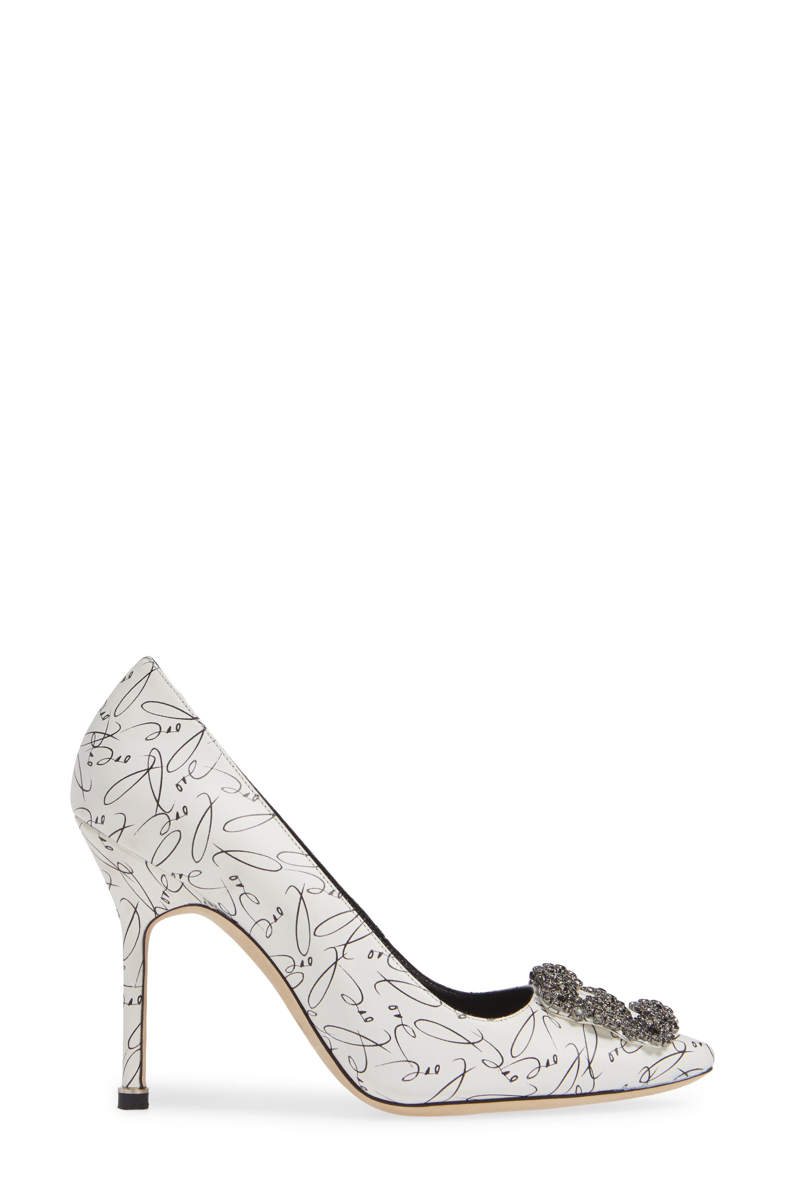 Manolo Blahnik Decade of Love Hangisi Anniversary Embellished Pump, Alternate, color, 