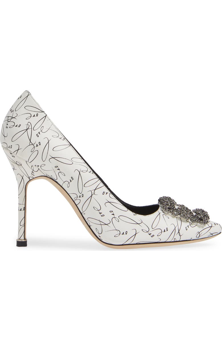 Manolo Blahnik Decade of Love Hangisi Anniversary Embellished Pump, Alternate, color,