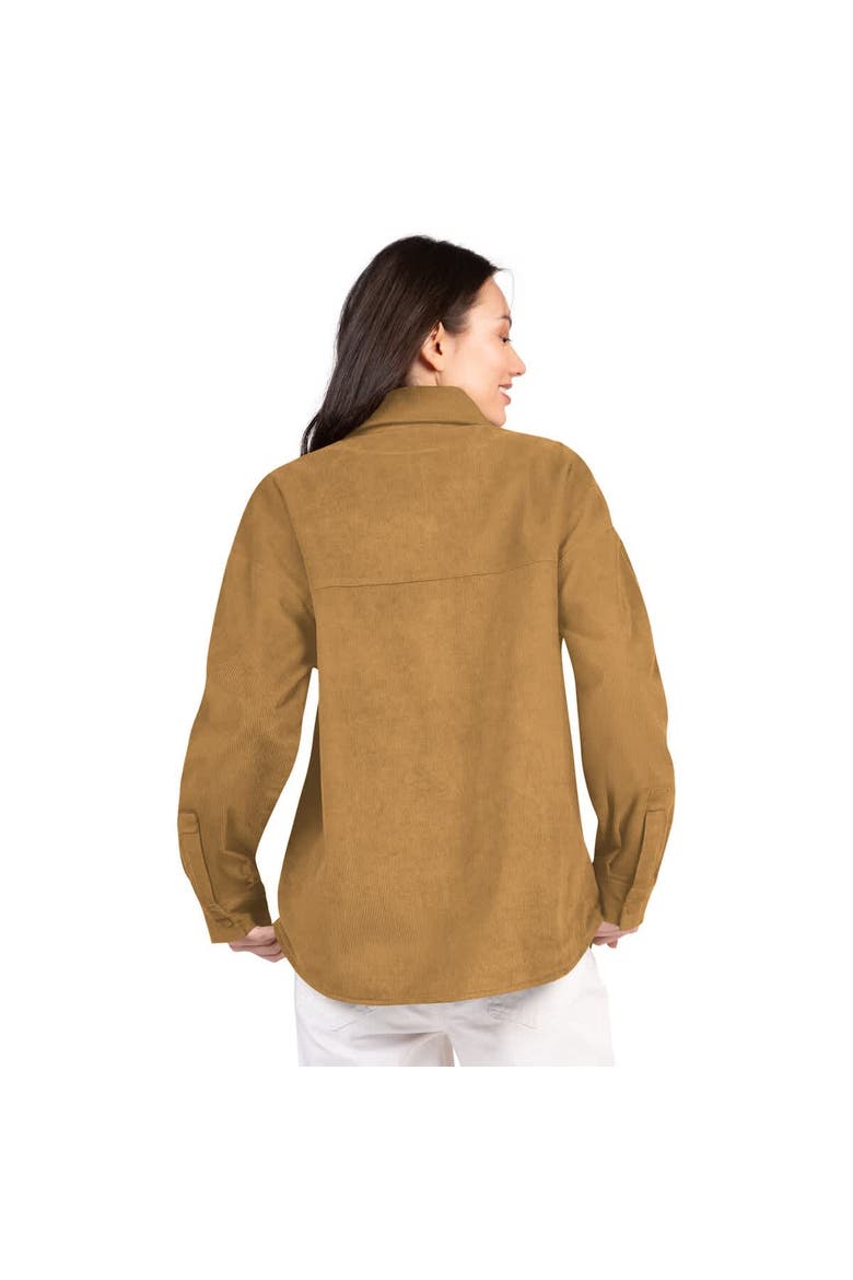 Women's G-III 4Her by Carl Banks  Brown San Francisco 49ers Re-Match Corduroy Full-Snap Shacket, Alternate, color, Brown