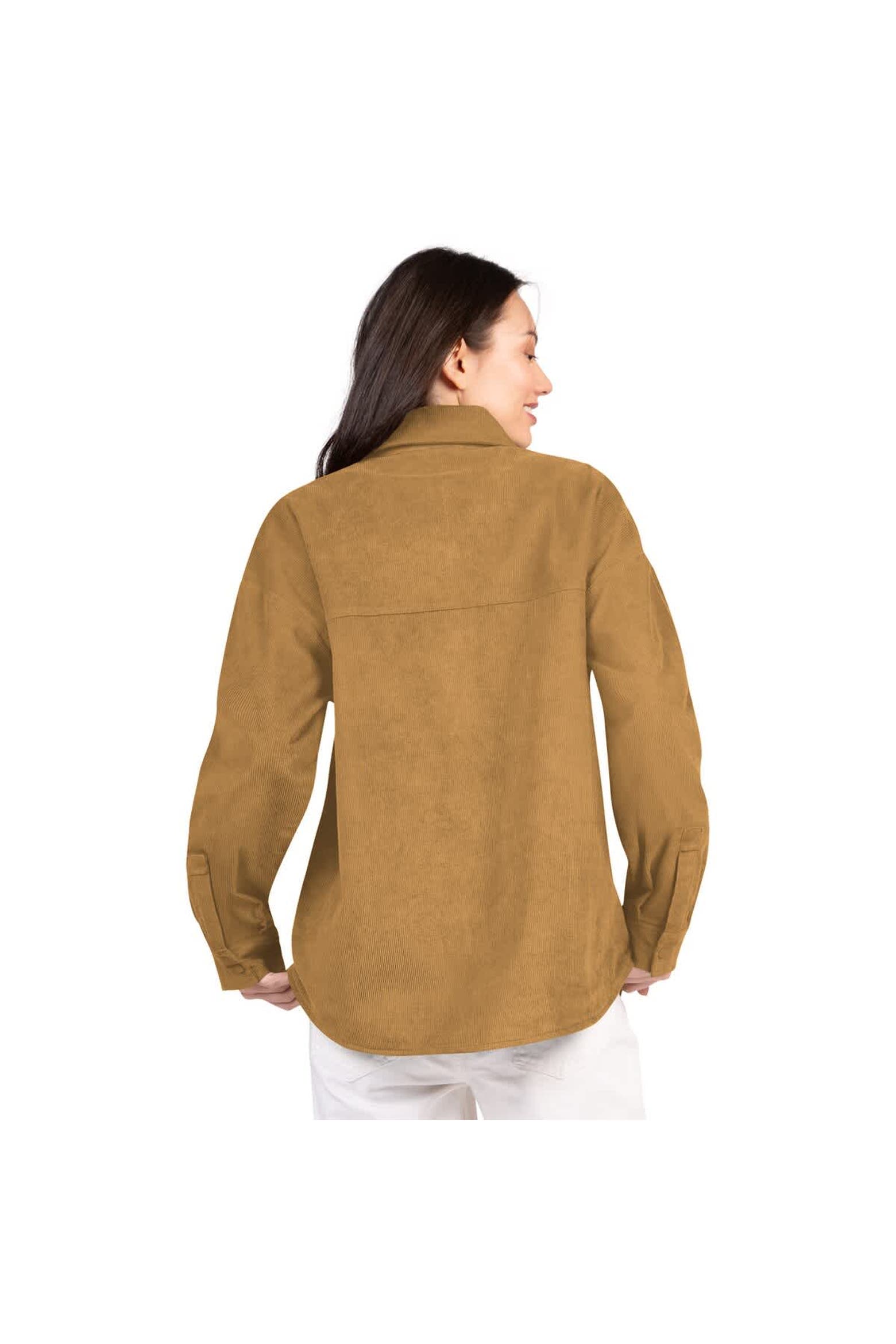 Dec Shacket G-III 4HER BY CARL BANKS Women's G-III 4Her by Carl Banks Brown San ...