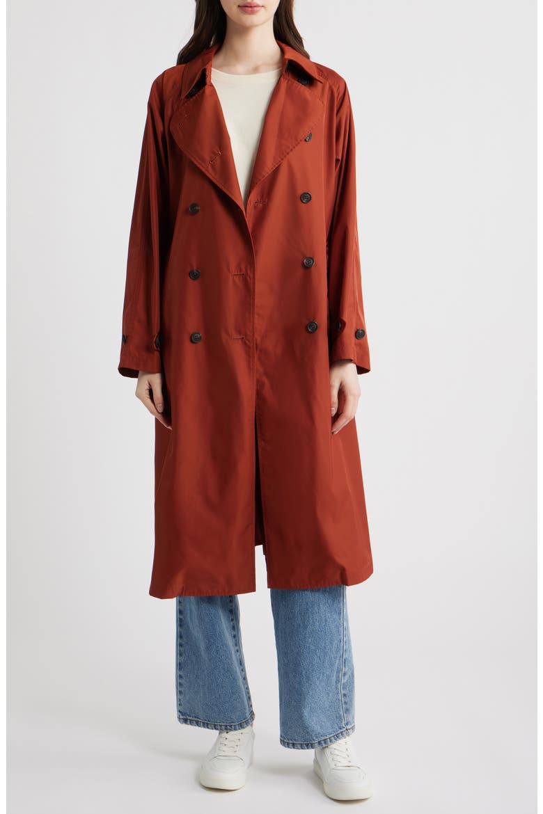 Gala Water Resistant Trench Coat, Alternate, color, SIENNA RED