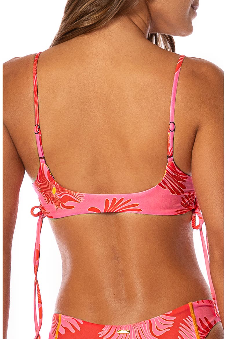 Water Blossom Portico Reversible Bikini Top, Alternate, color, PINK OVERFLOW