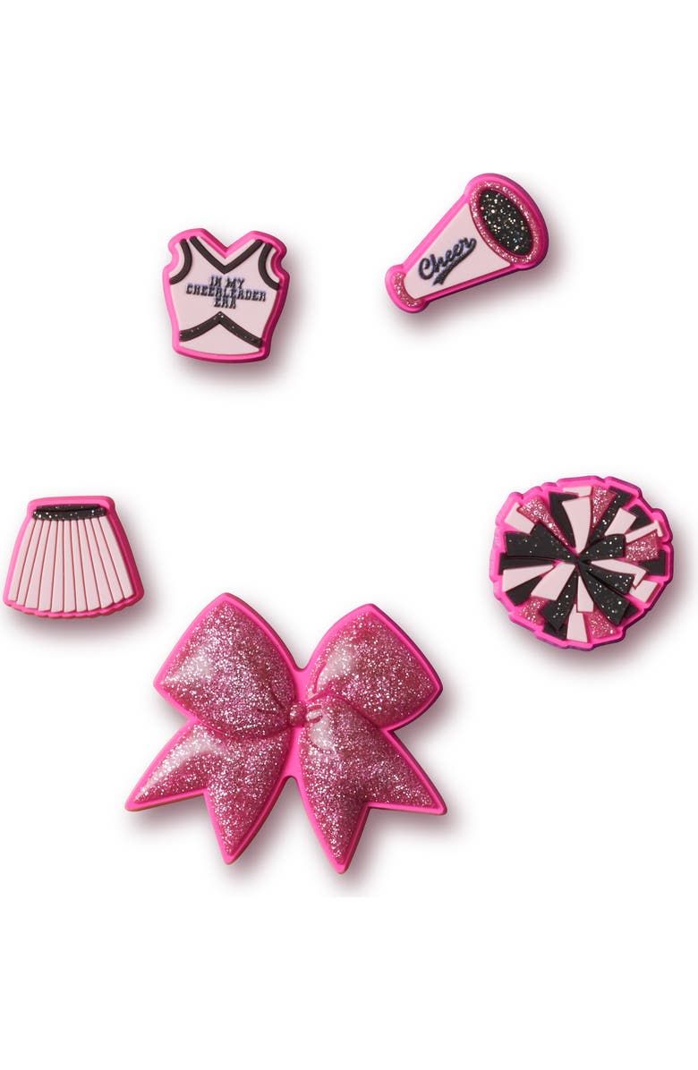 CROCS Assorted 5-Pack Cheerleading Jibbitz<sup>™</sup> Shoe Charms, Main, color, White