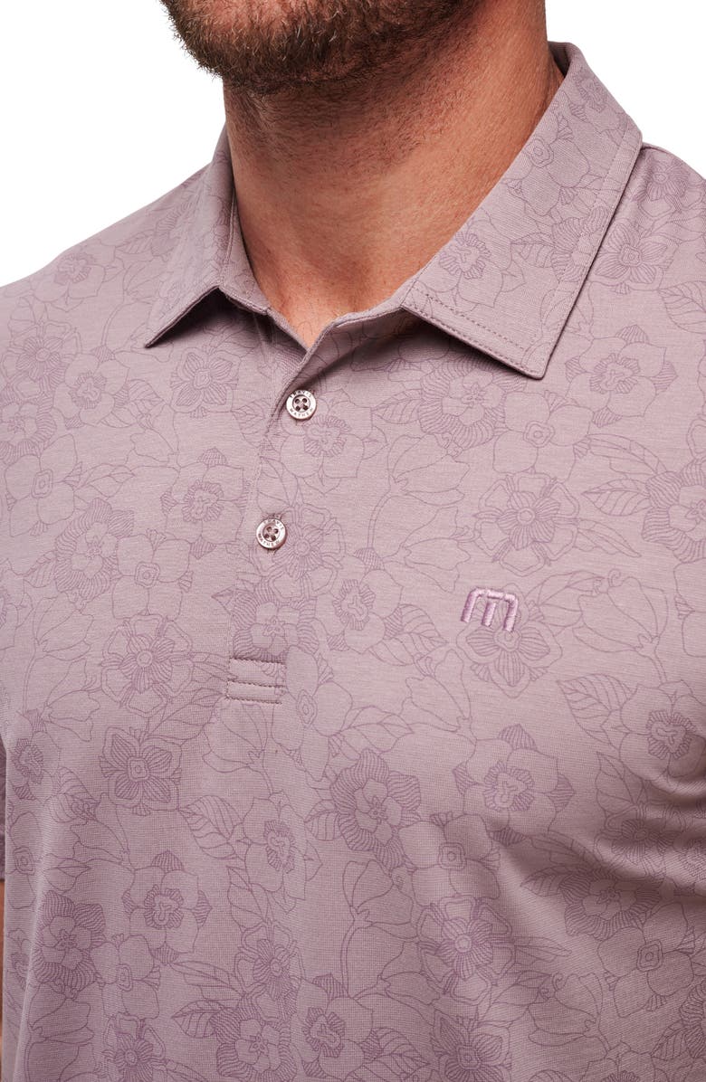 TravisMathew New Destination Floral Golf Polo, Alternate, color, Elderberry