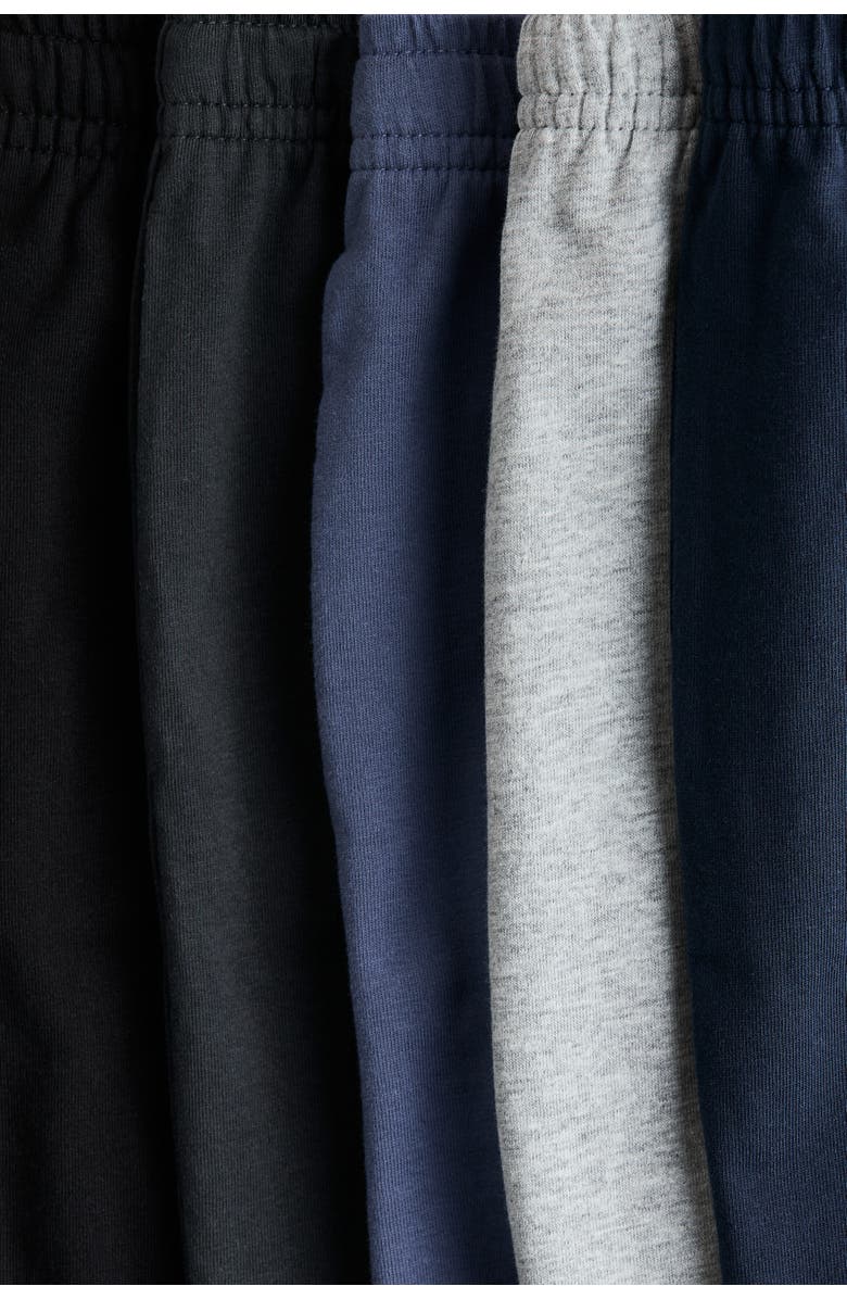 H&M 5-pack Cotton Jersey Shorts, Alternate, color, Blue/Gray/Black