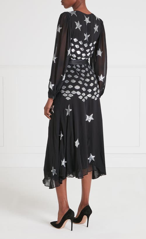Temperley London Etoile Wrap Dress In Black