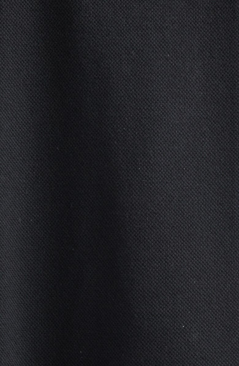 Saint Laurent Oversize Cotton Blend Piqué Polo, Alternate, color, Noir
