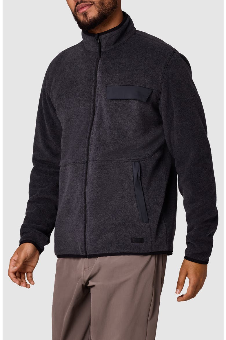 Deming Fleece Jacket, Alternate, color, BLACK