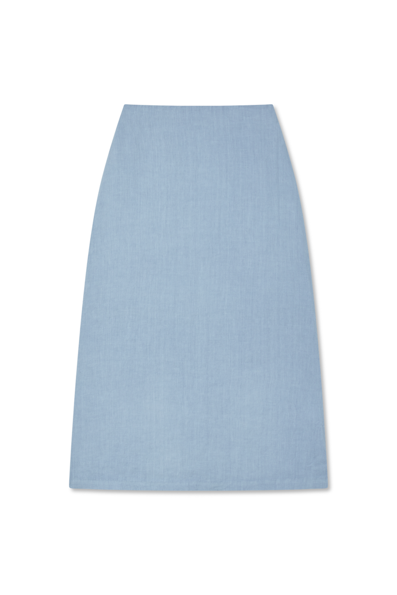 Philippine Maxi Linen Skirt, Main, color, BABY BLUE
